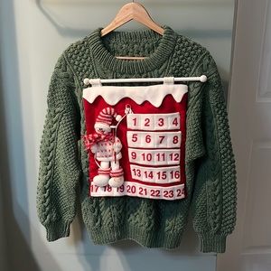 Ugly Christmas Sweater with Advent Calendar Fits like Men’s Medium